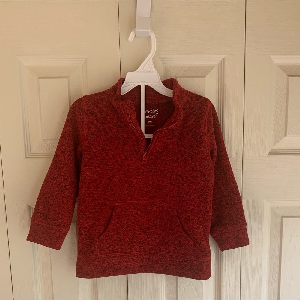 Jumping Beans Red Half Zipper Sweater